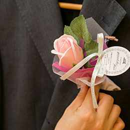 ソープフラワーのブートニア