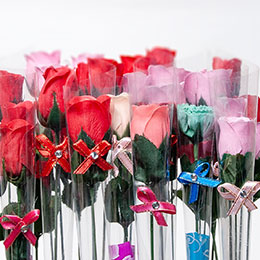 青いお花のソープフラワーボックス