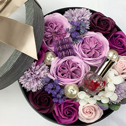 赤系のソープフラワー